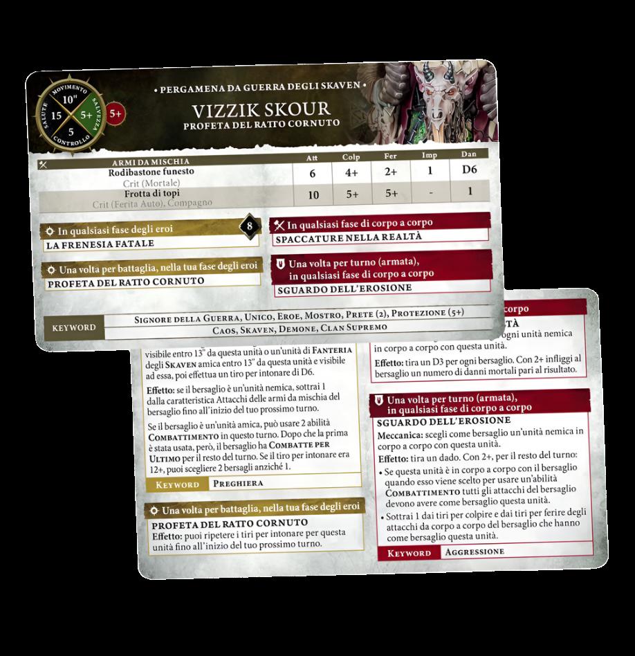 CARTE DELLE PERGAMENE DA GUERRA: SKAVEN