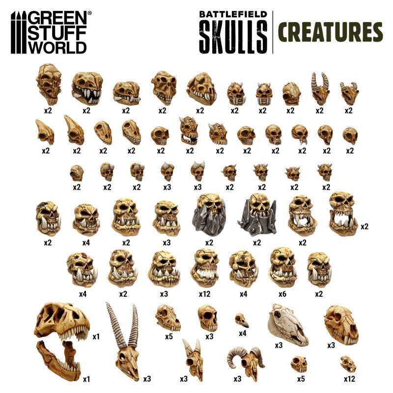 300x Teschi di Creature 1:48-1:35