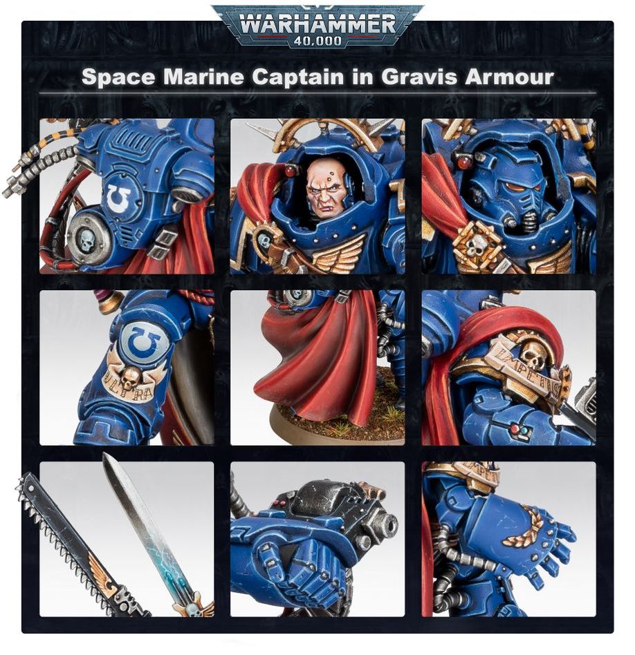 SPACE MARINES CAPITANO IN ARMATURA GRAVIS