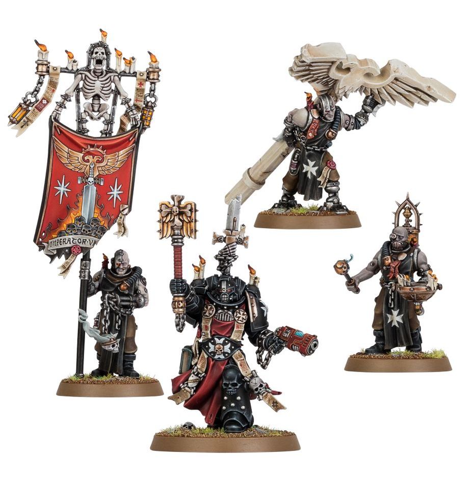 Black Templars : Chaplain Grimaldus & Retinue