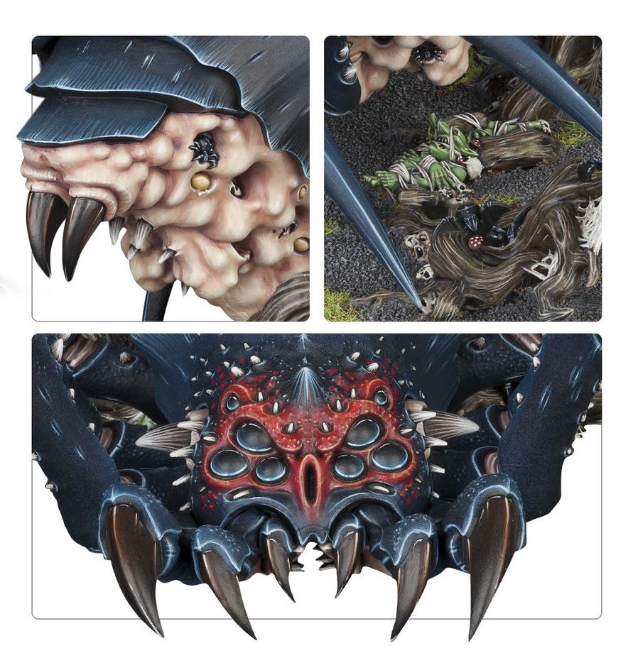 Arachnarok Spider with Spiderfang Warparty