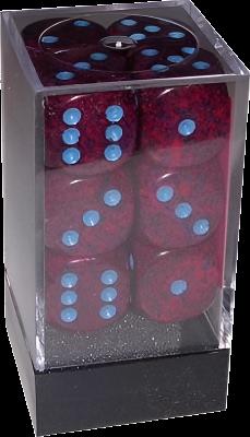 Set 12 Dadi 16 mm Speckled Strawberry