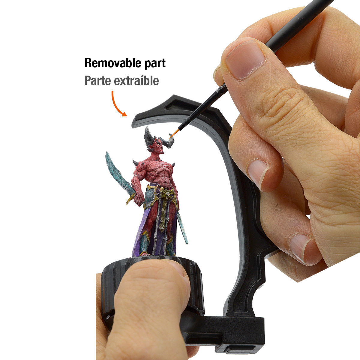 HANDLE SUPPORT FOR PAINTING MINIATURES – SOPORTE CON MANGO PARA PINTAR MINIATURAS