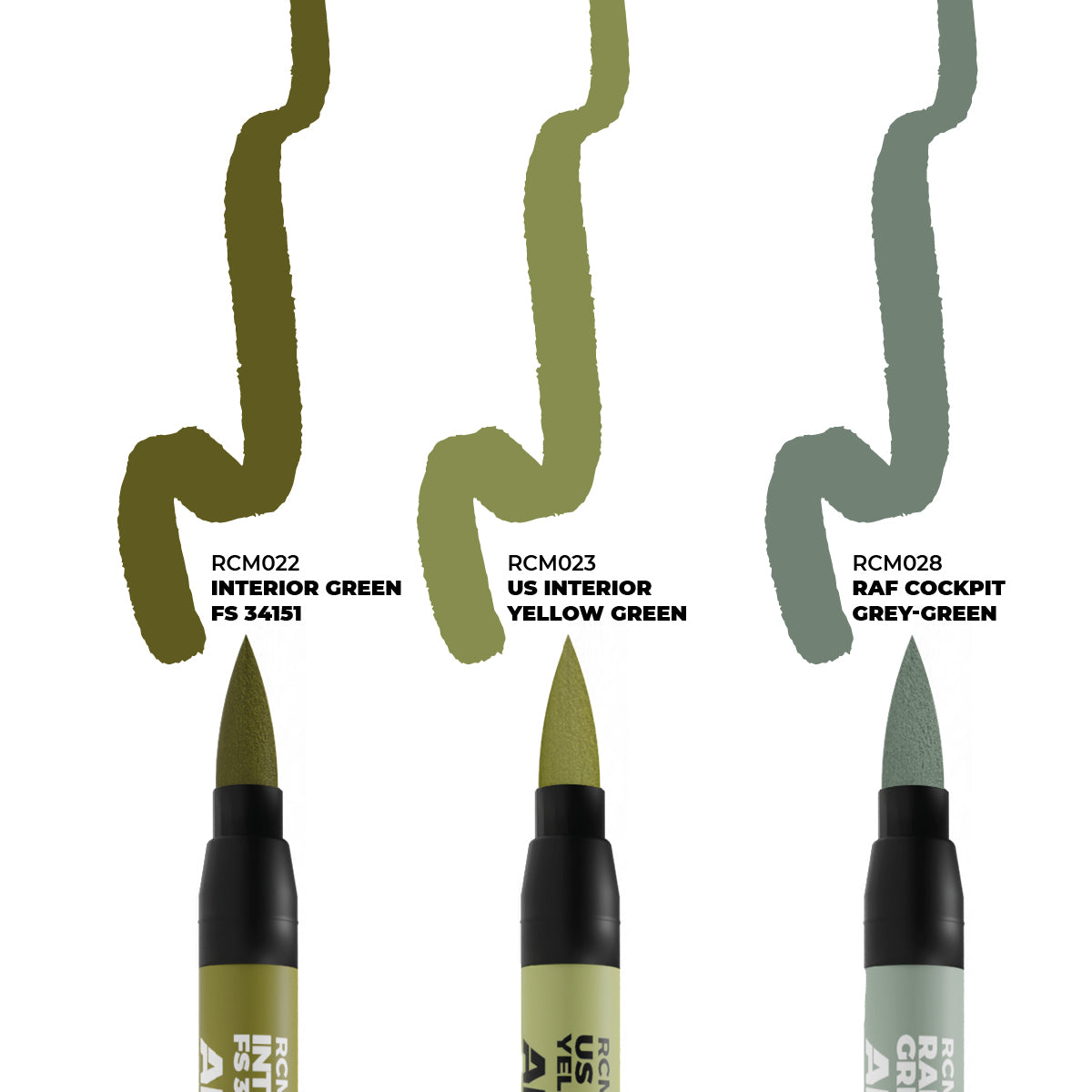 WWII ALLIED AIRCRAFT COCKPIT COLORS – RC MARKERS SET