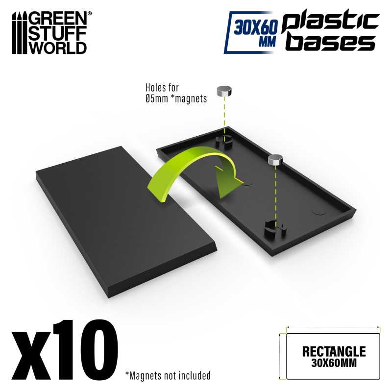 Basette Rettangolari in plastica - 30x60mm