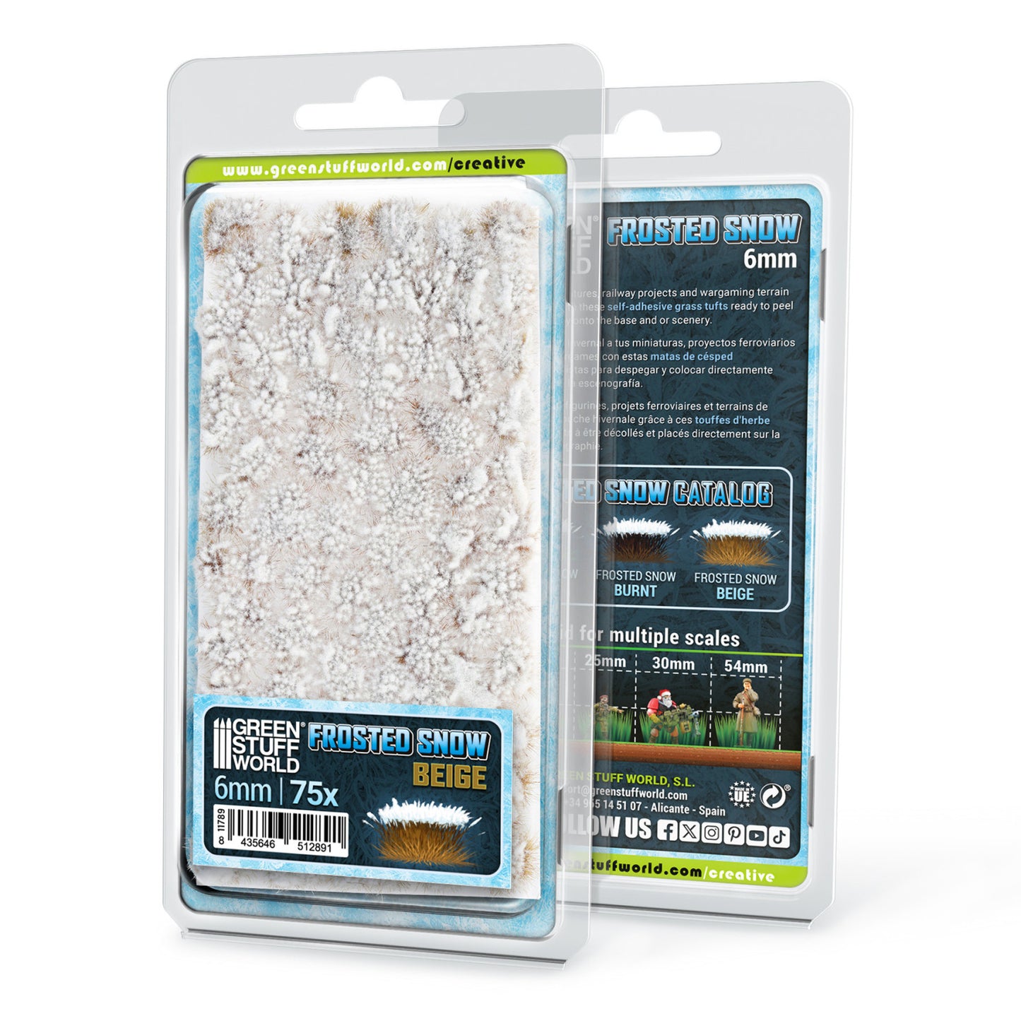 Ciuffi Arbusti di Neve - Autoadesivi - 6mm - BEIGE