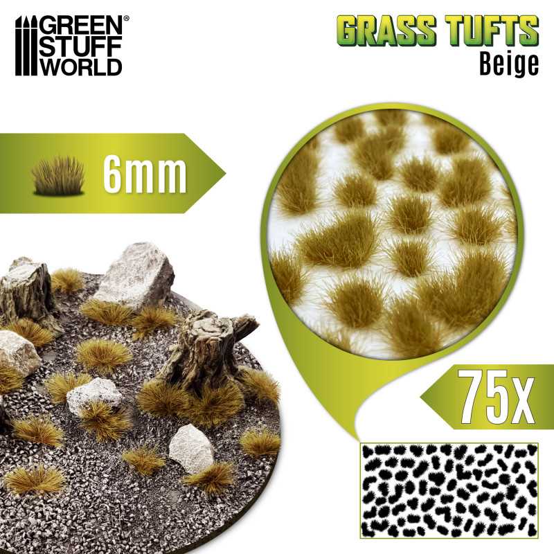 Ciuffi d'Erba - Tuft 6 mm - Beige