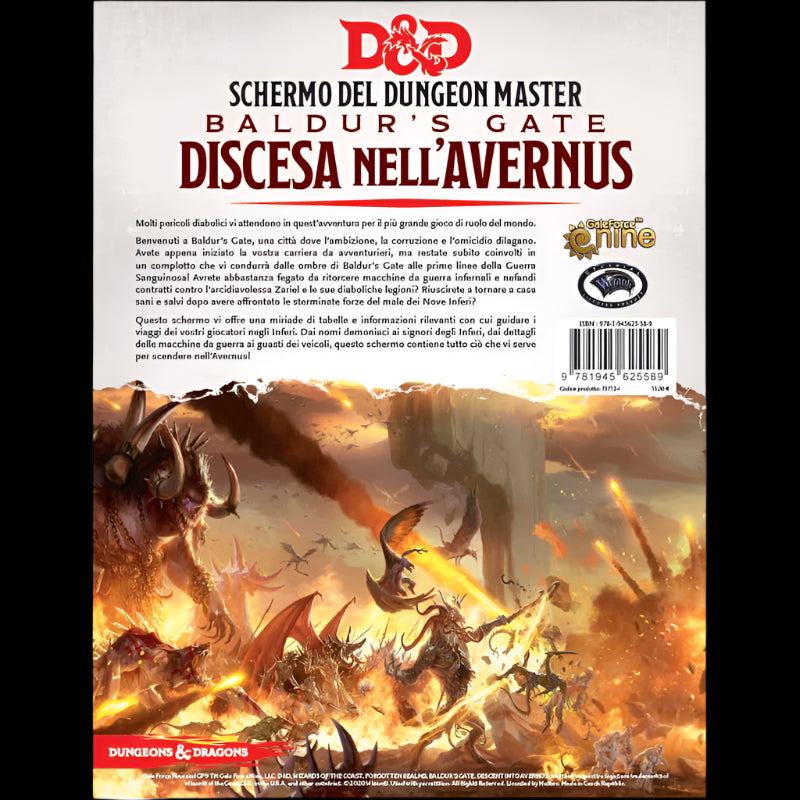 D&D 5a Edizione ITA - Schermo del Dungeon Master: Baldur's Gate discesa nell'Averno