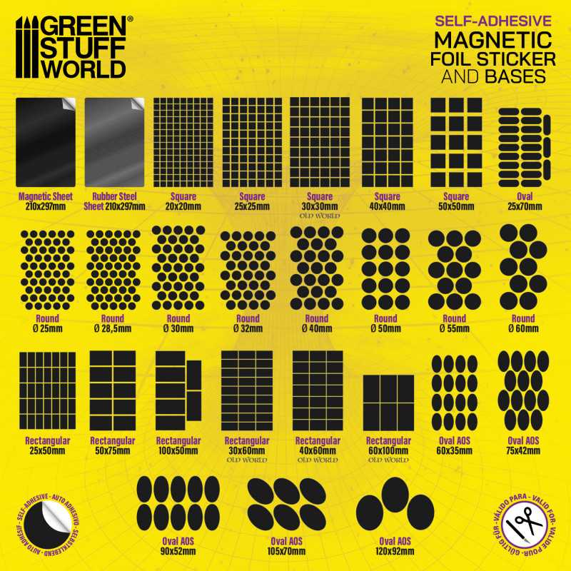 MAGNETI Pretagliati - Rettangolari 25x50mm