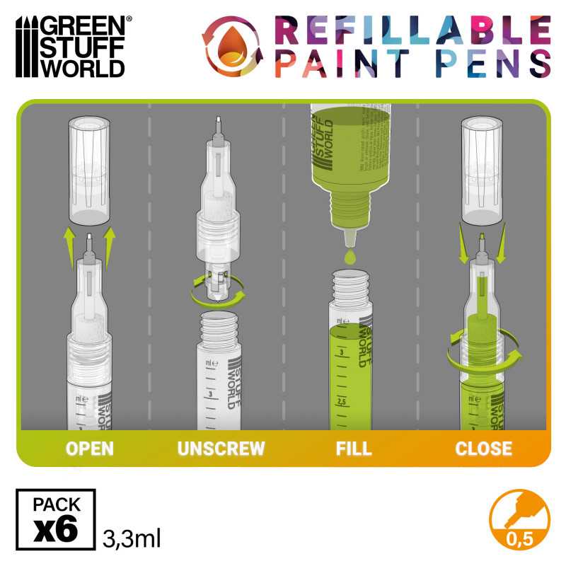 Pennarelli ricaricabili 0.5 (pack x6)