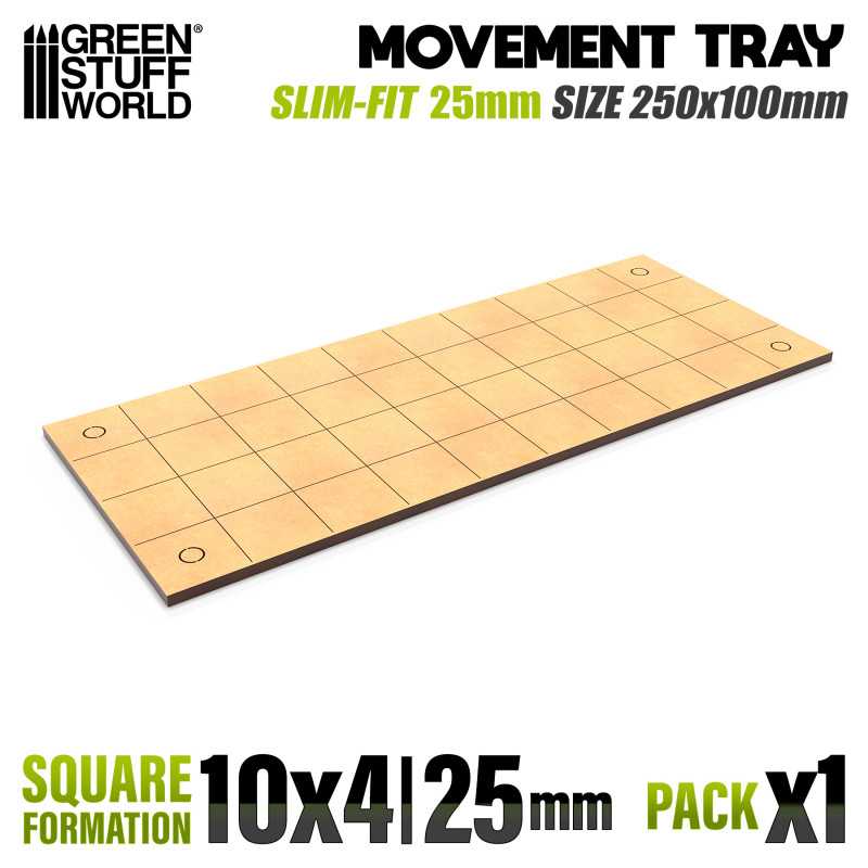 Vassoi di Movimento MDF - Quadrate Slimfit 250x100mm