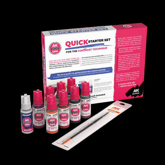QUICK STARTER SET (8 QUICK GEN + 1 MEDIUM + 1 FREE BRUSH)