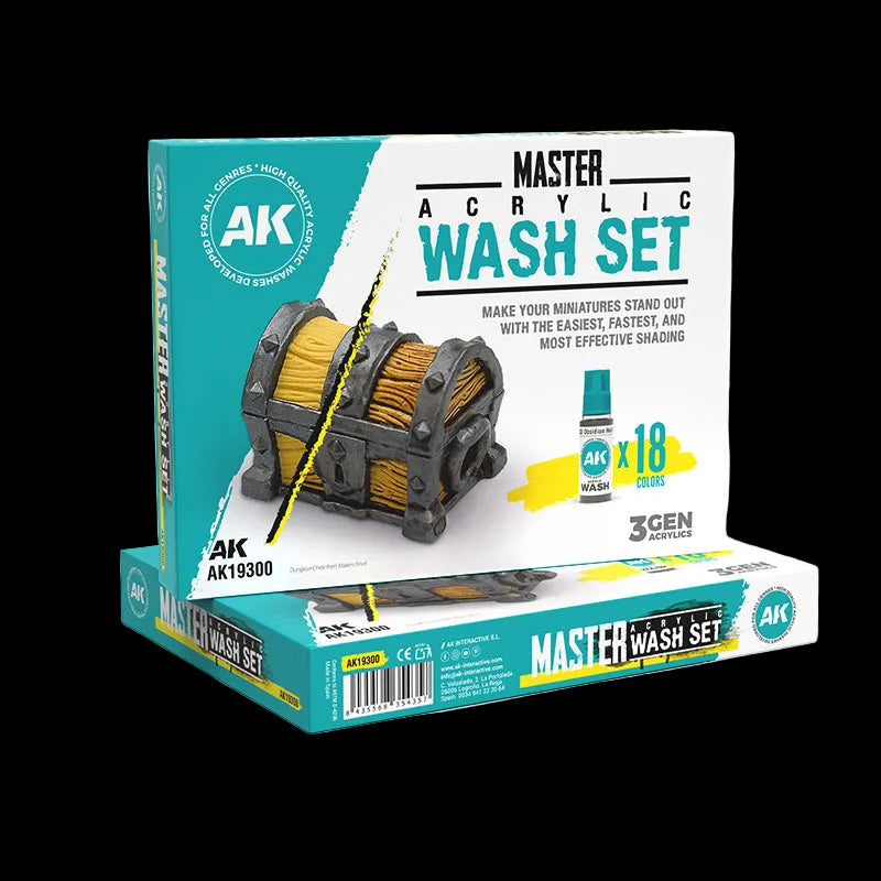 MASTER ACRYLIC WASH SET – FULL RANGE (18 COLORS)