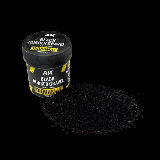 BLACK RUBBER GRAVEL 0,8-2MM