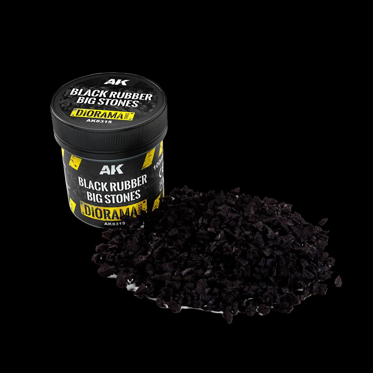 BLACK RUBBER BIG STONES