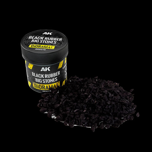 BLACK RUBBER BIG STONES