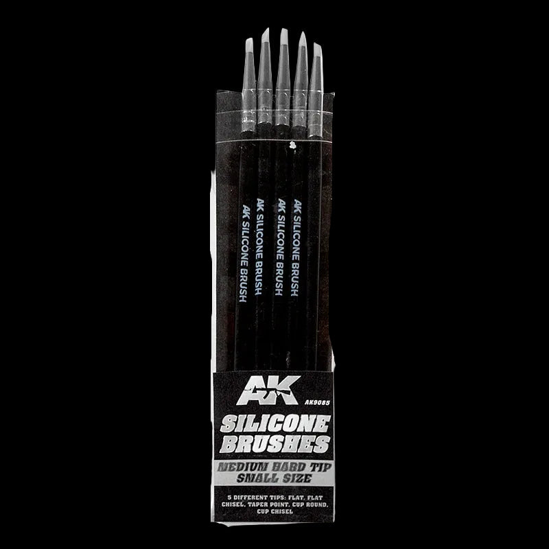SMALL SILICONE BRUSHES MEDIUM TIP (5 SILICONE PENCILS)