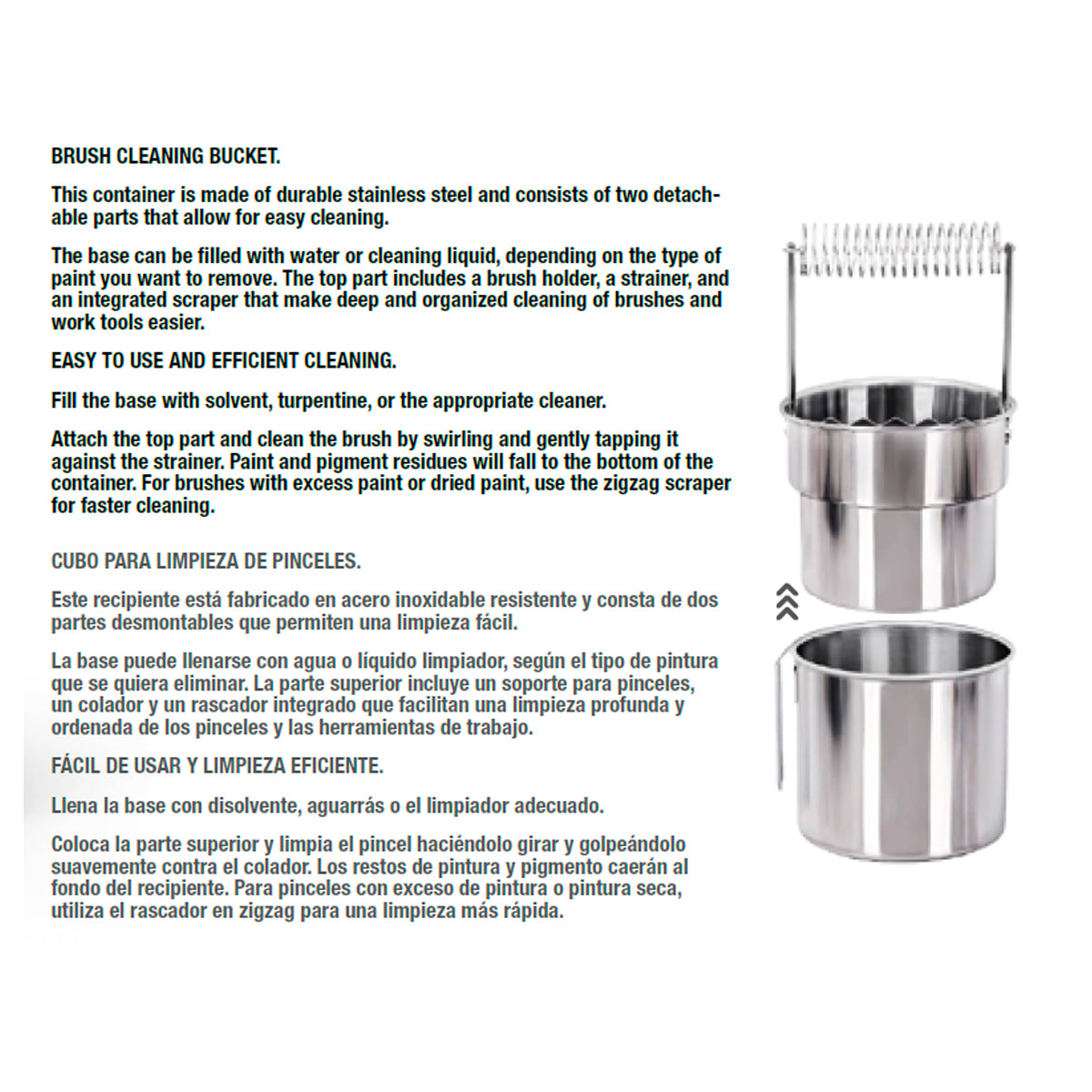 STAINLESS STEEL PAINT BRUSH CLEANER