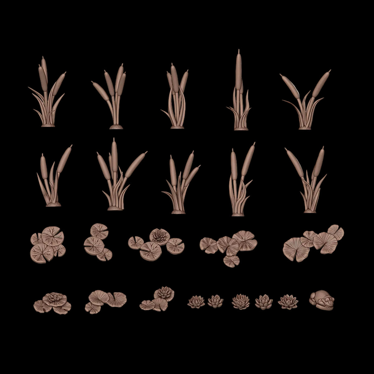 WATER LILIES & CATTAILS – AK BASING BITS