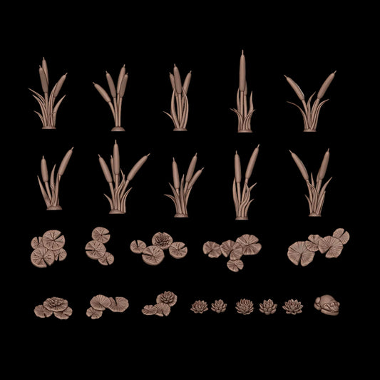 WATER LILIES & CATTAILS – AK BASING BITS