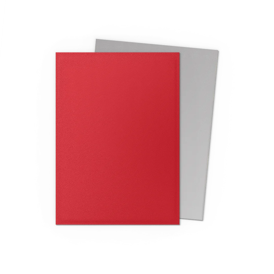 Dragon Shield Sleeves - Standard size - Matte Dual - Crimson & Silver (100 Sleeves)