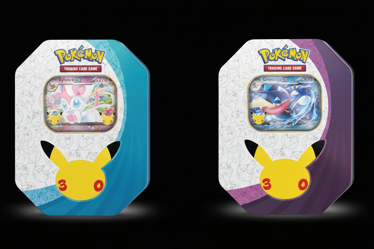 Pokémon 30° Anniversario Tin da Collezione Greninja-ex e Sylveon – EX ITA