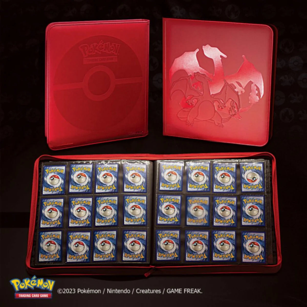 Pokémon PRO-Binder Premium Zippered Ultra-PRO 12+12 tasche Charizard