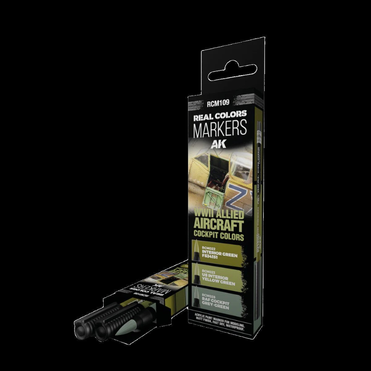 WWII ALLIED AIRCRAFT COCKPIT COLORS – RC MARKERS SET