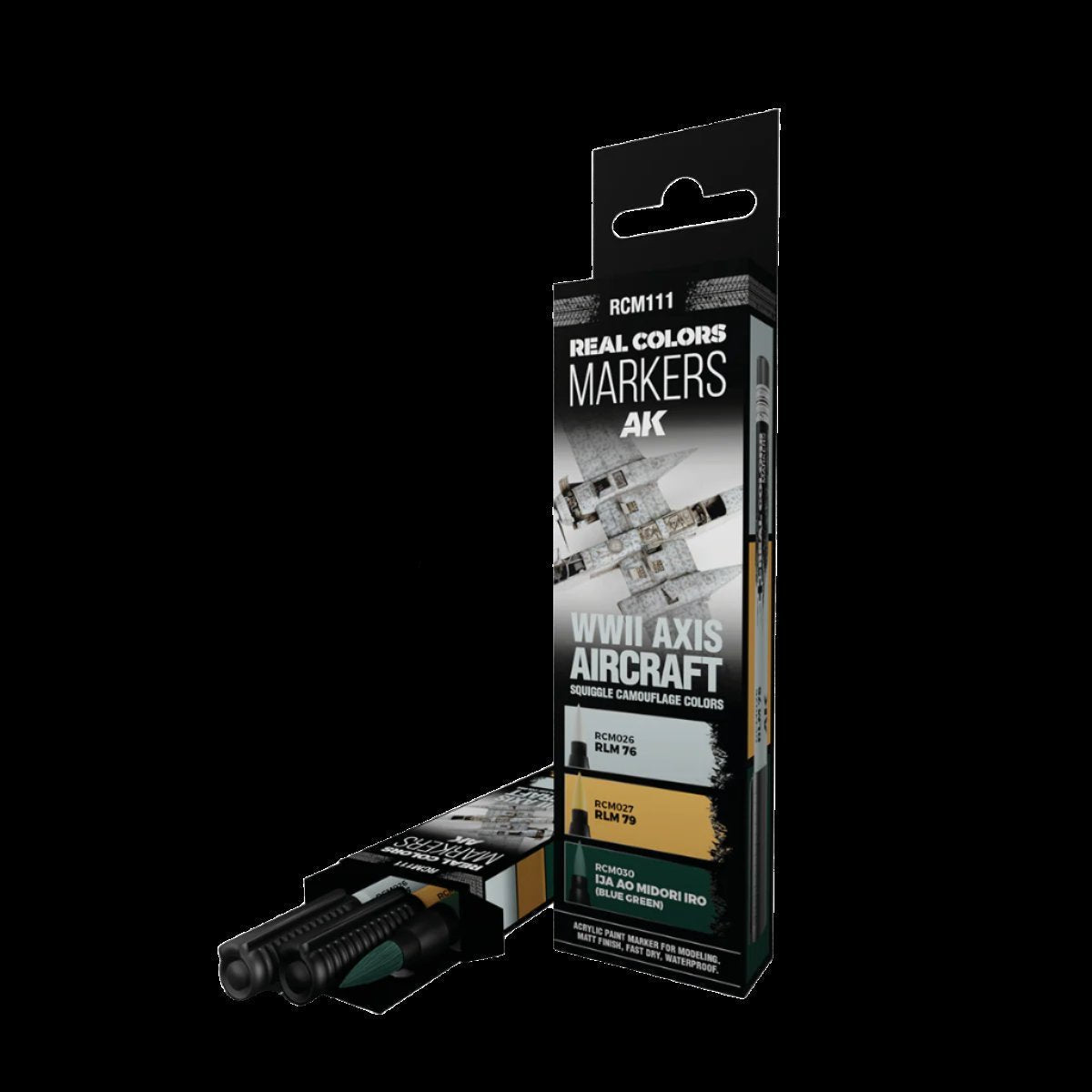 WWII AXIS AIRCRAFT SQUIGGLE CAMOUFLAGE COLORS – RC MARKERS SET
