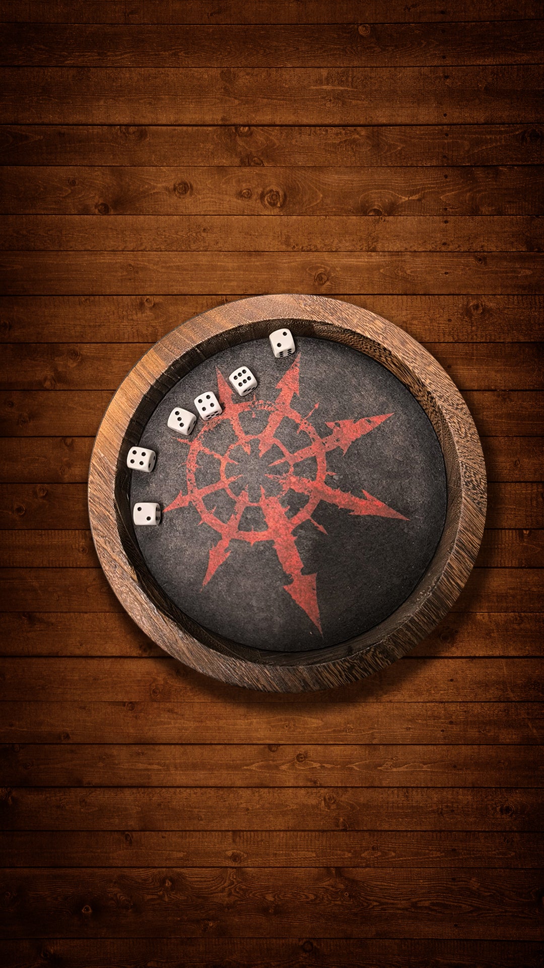 Tira Dadi con tappetino Chaos Marrone