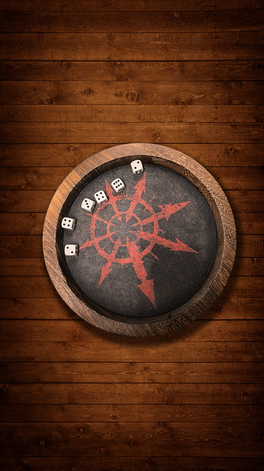 Tira Dadi con tappetino Chaos Marrone