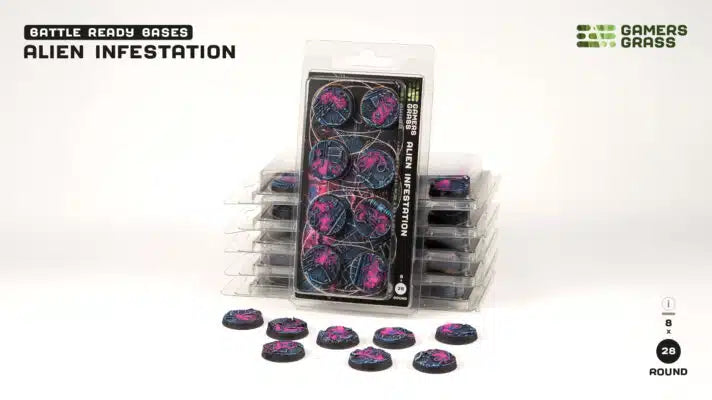 Alien Infestation Bases, Round 28mm (x8)