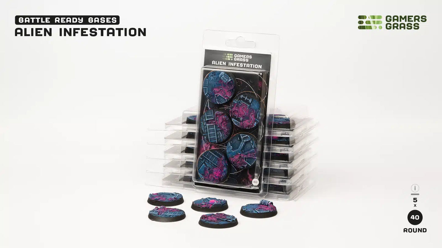 Alien Infestation Bases, Round 40mm (x5)