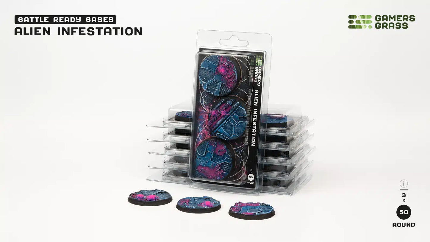 Alien Infestation Bases, Round 50mm (x3)