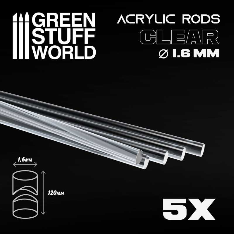 Barre Acriliche - Tonde 1,6 mm TRASPARENTI