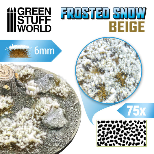 Ciuffi Arbusti di Neve - Autoadesivi - 6mm - BEIGE