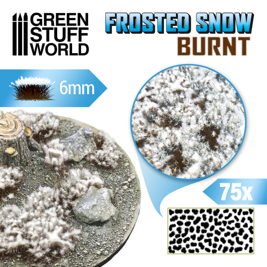 Ciuffi Arbusti di Neve - Autoadesivi - 6mm - MARRONE BRUCIATO