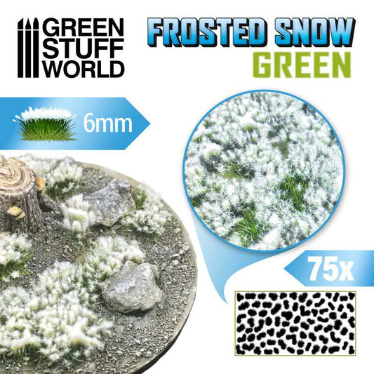 Ciuffi Arbusti di Neve - Autoadesivi - 6mm - VERDE