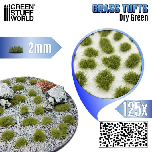 Grass Tuft 2 mm - Dry Green