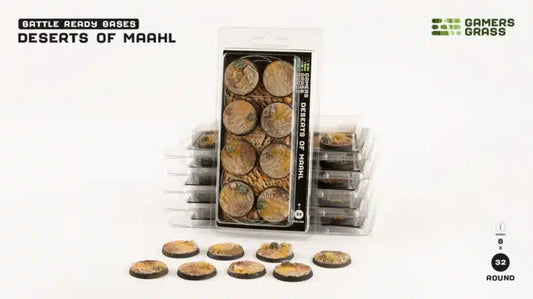 Deserts of Maahl Bases, Round 32mm (x8)