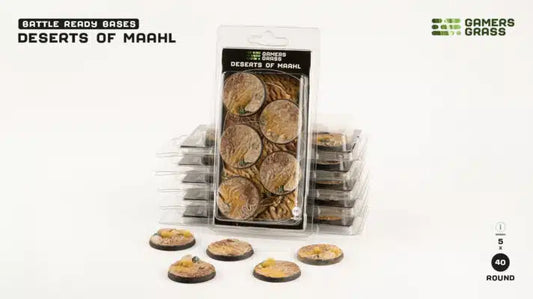 Deserts of Maahl Bases, Round 40mm (x5)