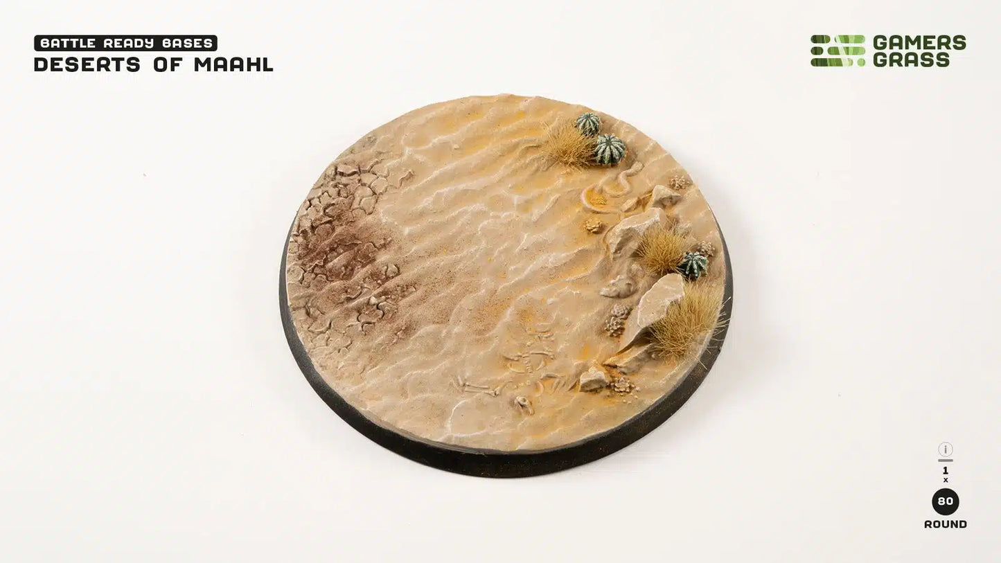 Deserts of Maahl Bases, Round 80mm (x1)