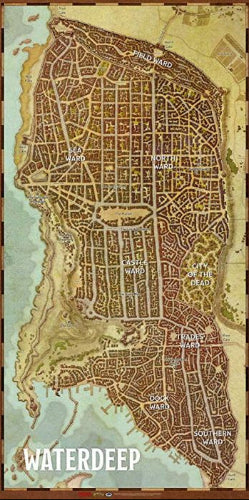 D&D 5 Edizione - Mappa della Città di Waterdeep