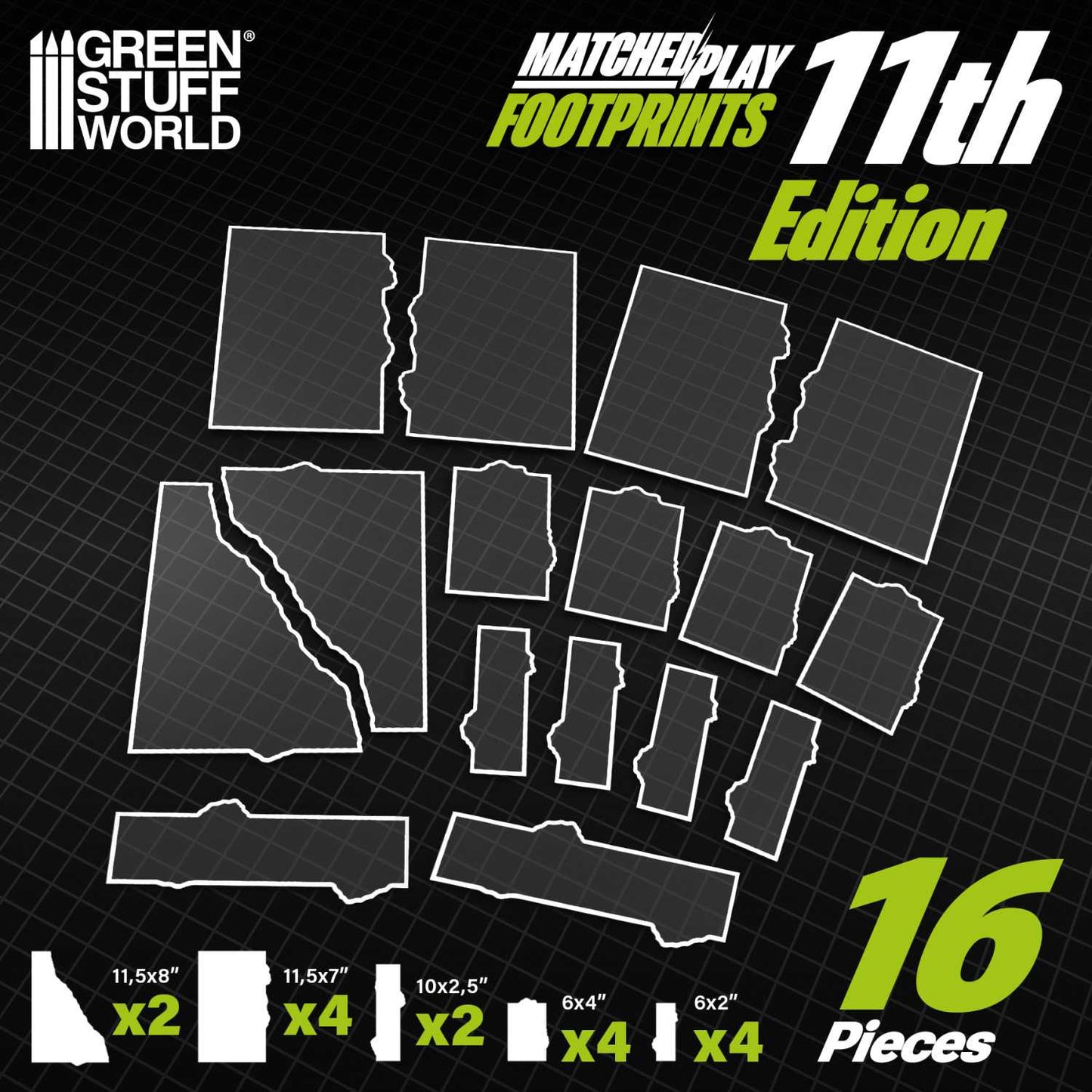 Glasspack Footprints Base 11a edizione per Wh40k compatibilie
