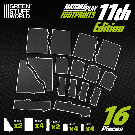 Glasspack Footprints Base 11a edizione per Wh40k compatibilie