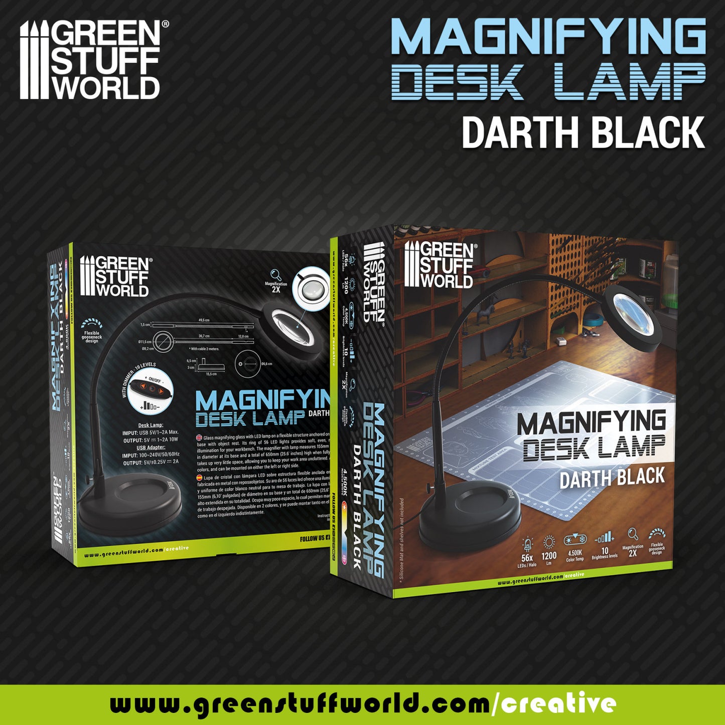 Lampada con lente ingrandimento - Darth Black