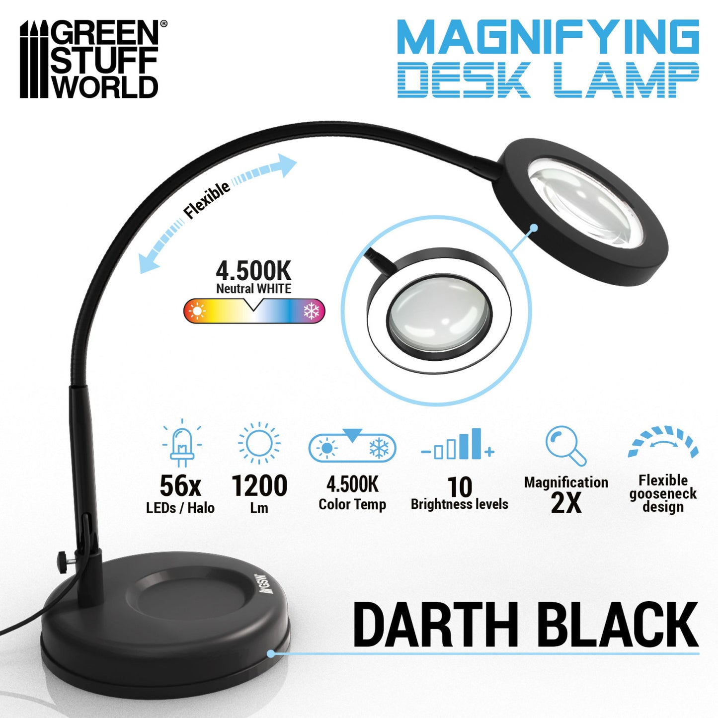 Lampada con lente ingrandimento - Darth Black