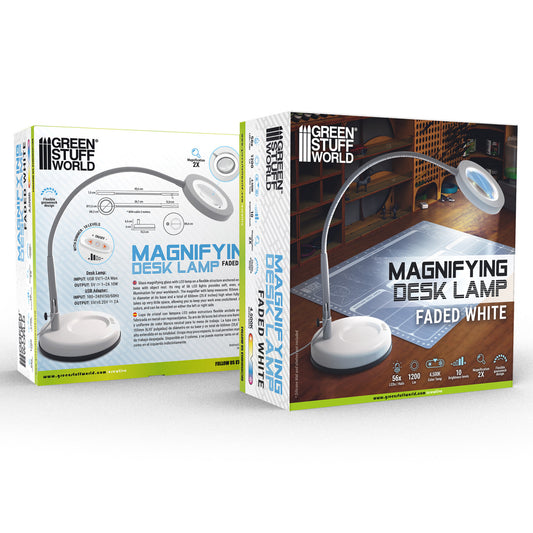 Lampada con lente ingrandimento - Faded White