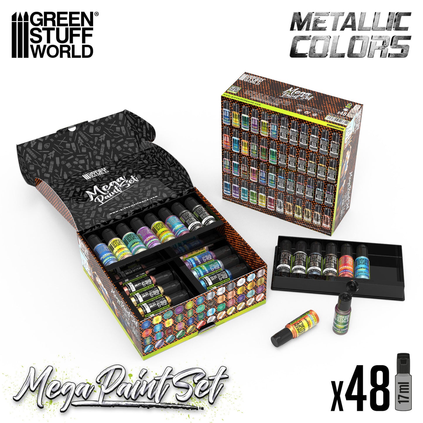 Mega set di colori metallici