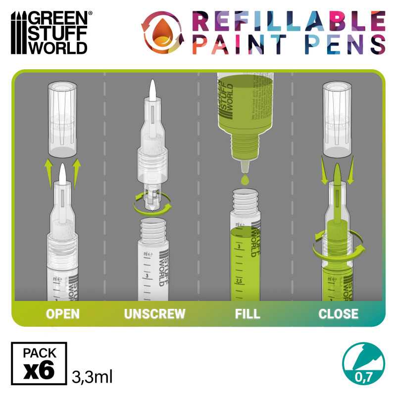 Pennarelli ricaricabili 0.7 (pack x6)